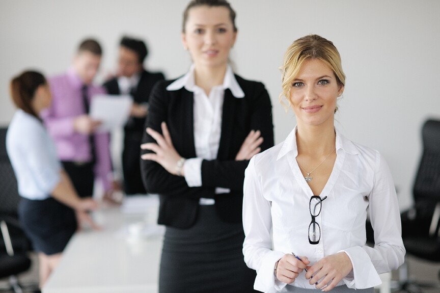 Business women standing with confidence
