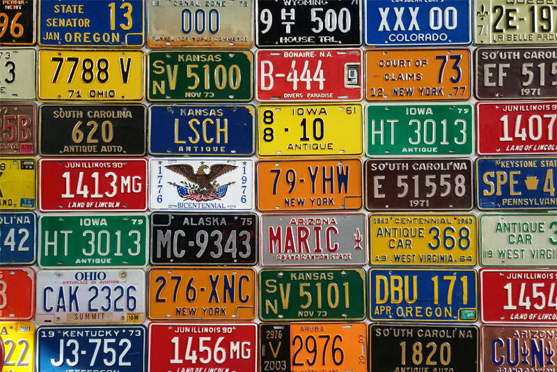Multiple State License Plates