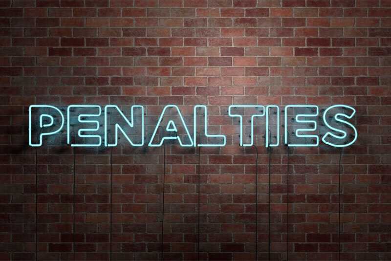 Penalties Written in a Neon Sign