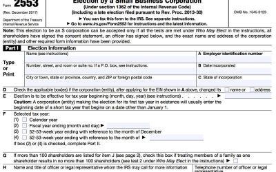 What Is IRS Form 2553?