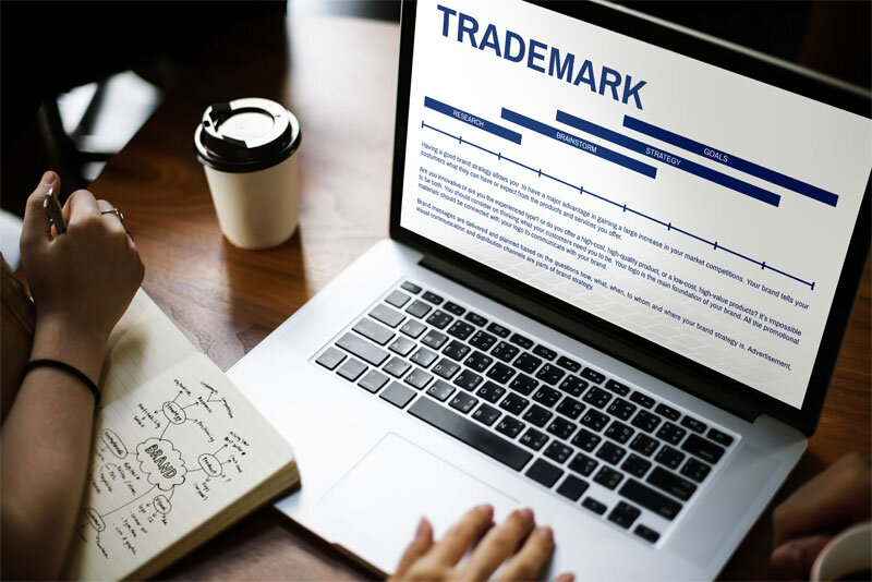 Trademark Application Process on Laptop
