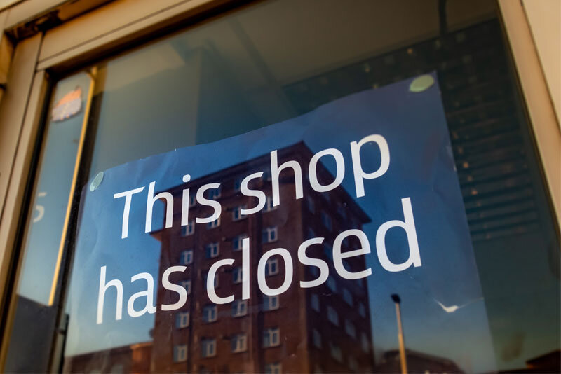 Shop Door With Closed Sign