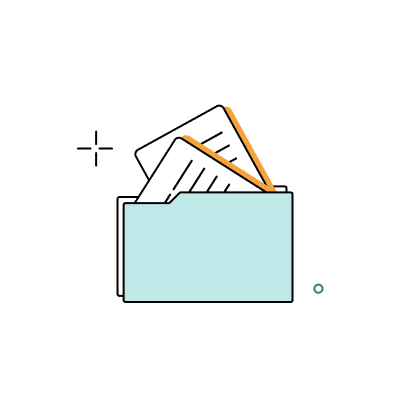 Papers in Folder Icon