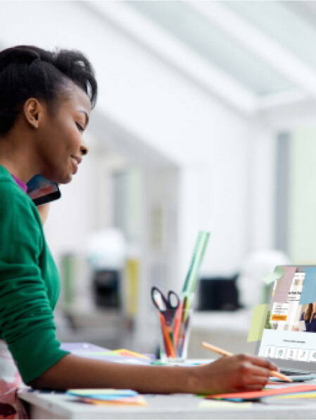 Woman Using Laptop