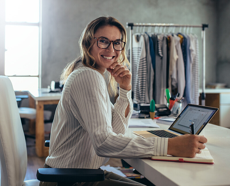 Woman Working in Clothing Store