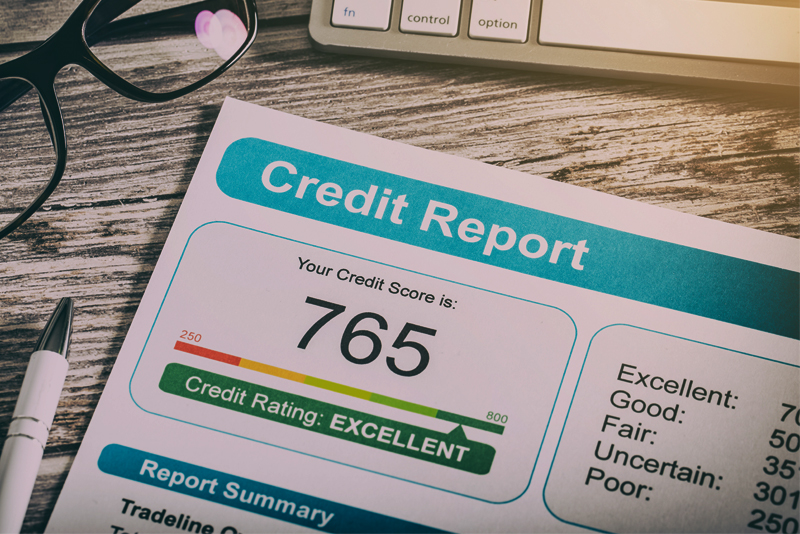 Credit Report on Desk
