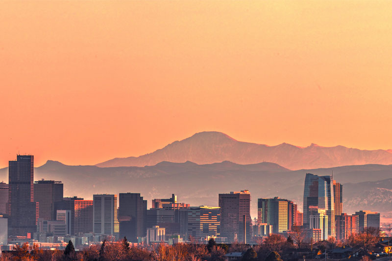 Colorado Skyline With Mountain Backdrop