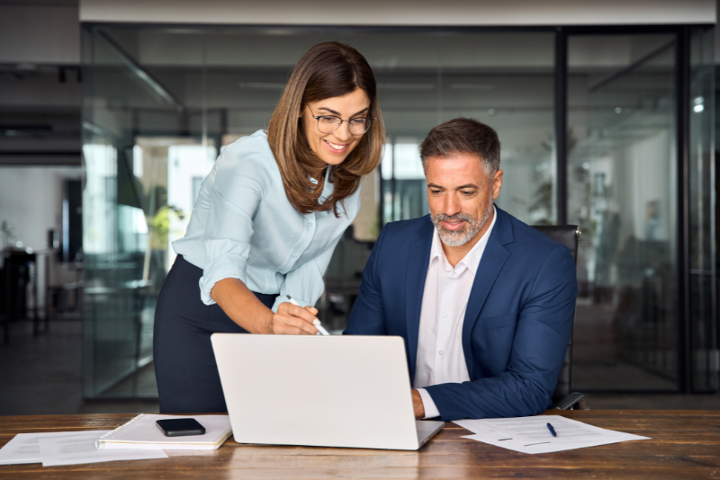 Accountant Helping Client