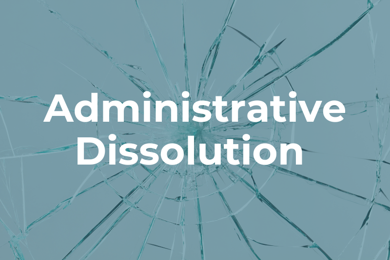 Administrative dissolution on broken glass